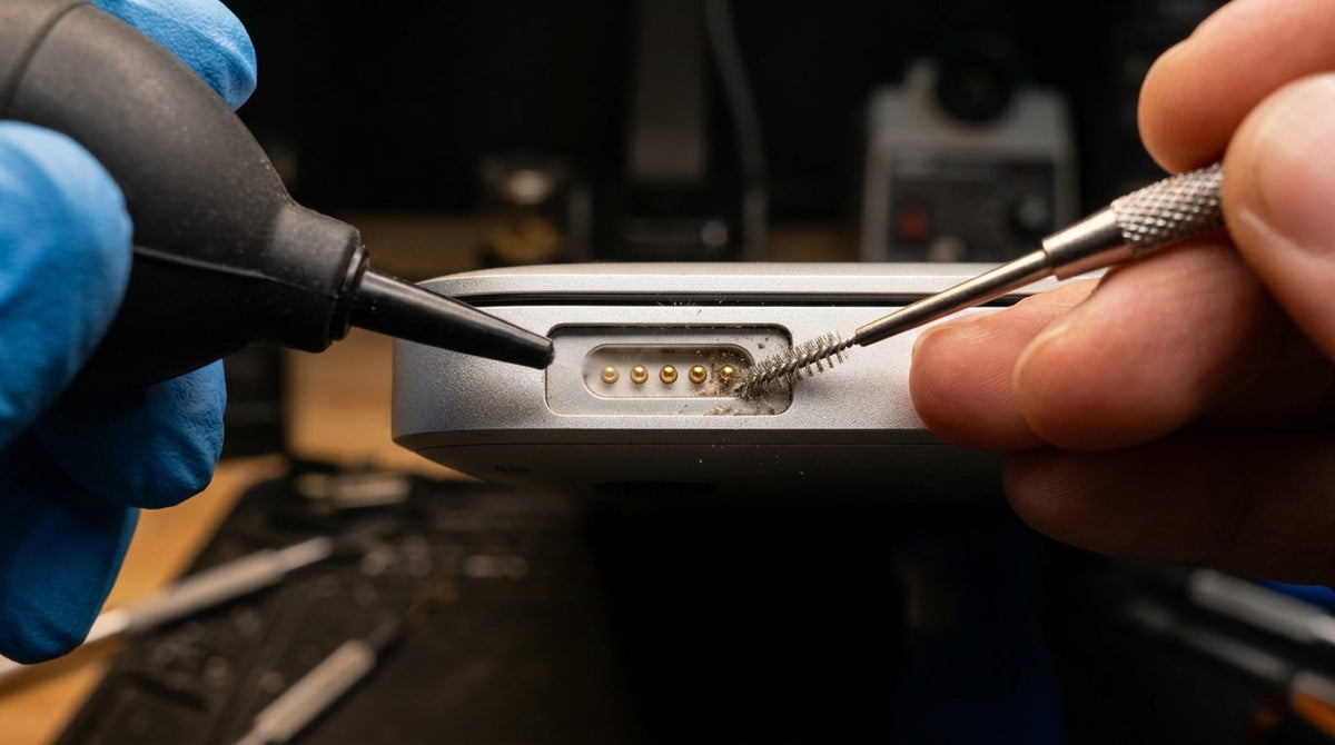 Limpieza Profunda: El Plug y el Jack de Carga de Notebook