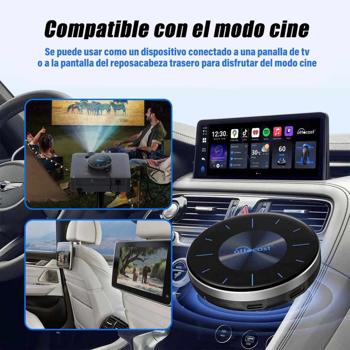 Dispositivo Carplay Android Auto Inalámbrico y Streaming