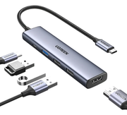HUB Adaptador 5 en 1 Tipo C Windows Macos Linux 100W Ugreen