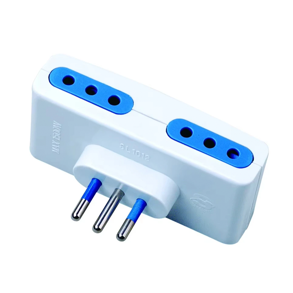 Adaptador Enchufe 1500W 10A de 1 a 4 entradas C/tierra