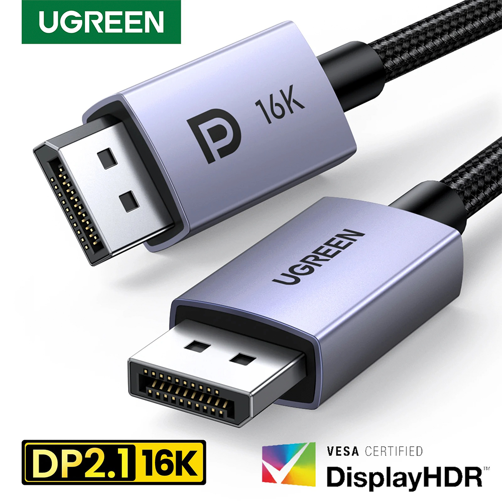 Cable Ugreen Displayport 4K 8K 10K 16K 60Hz/120Hz/144Hz/165Hz/240Hz