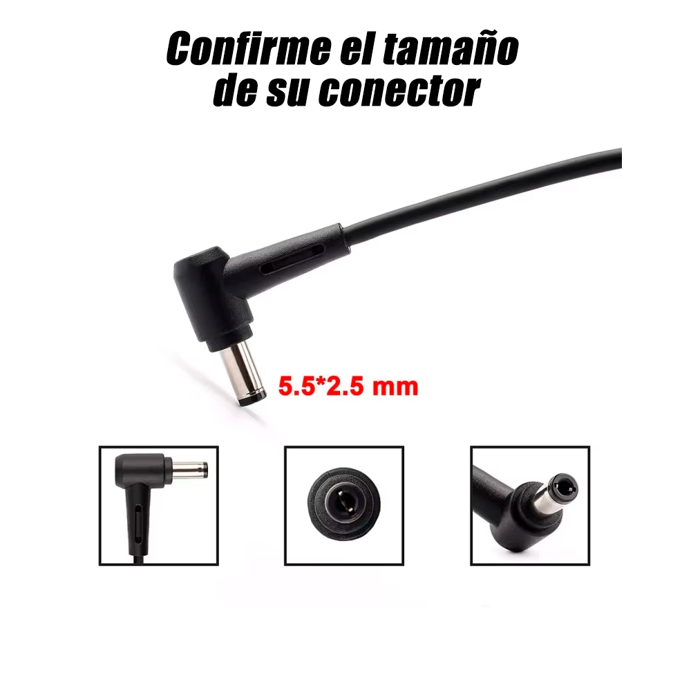 Cargador Notebook para Asus 19V 6.32A 120W Plug 5.5x2.5mm