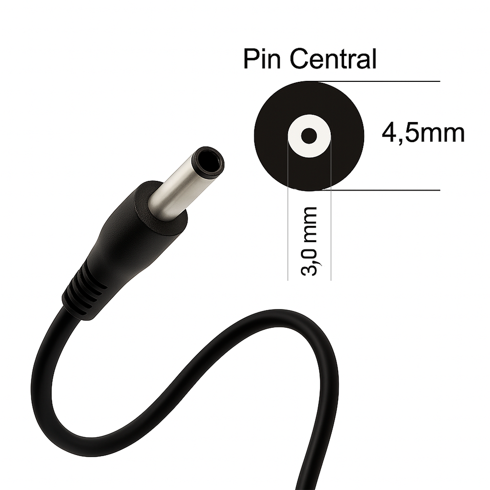 Cargador Notebook para Dell 19.5V 4.62A 90W Plug Fino 4.5x3.0mm