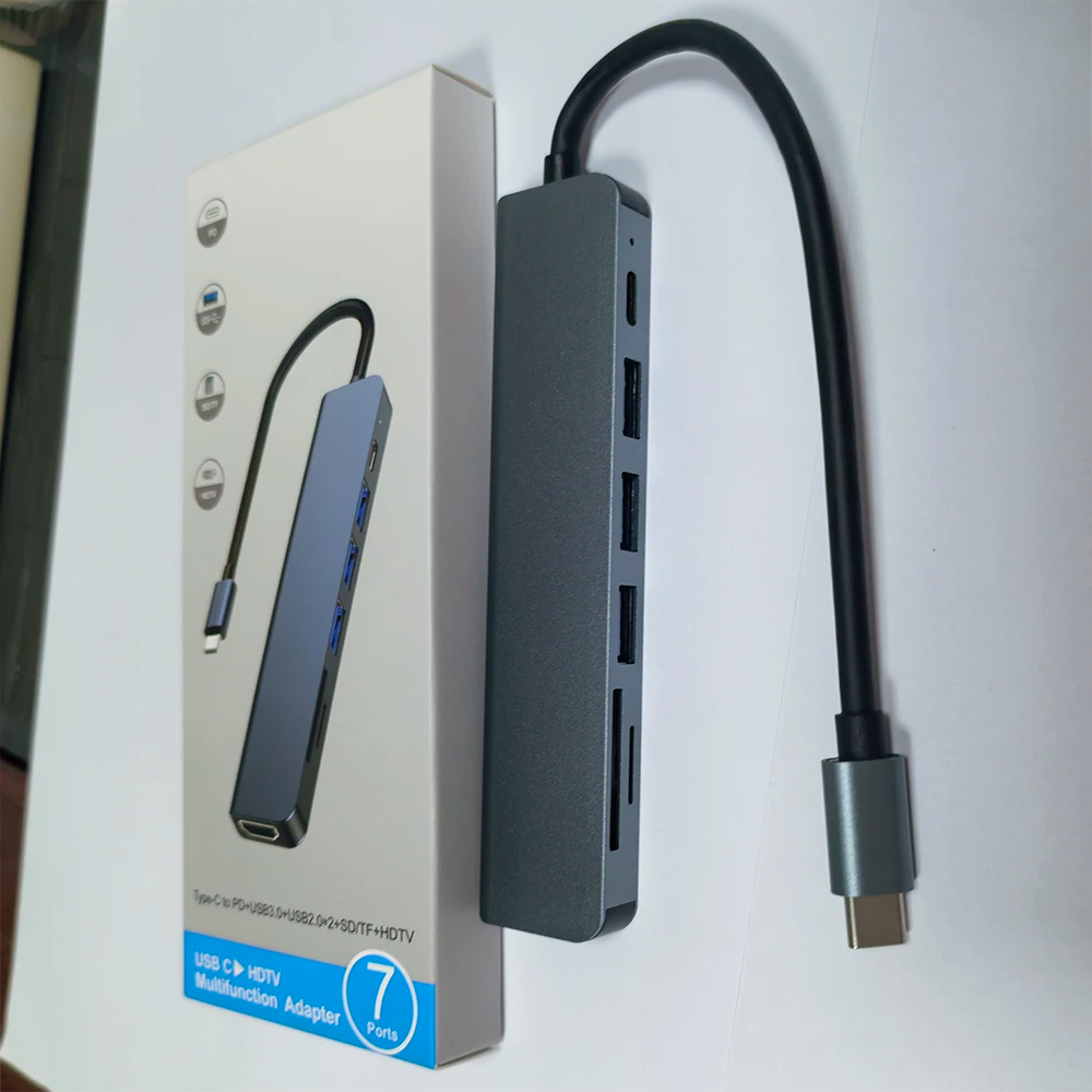 HUB Adaptador USB-C 7 en 1 para Mac MacBook Notebook