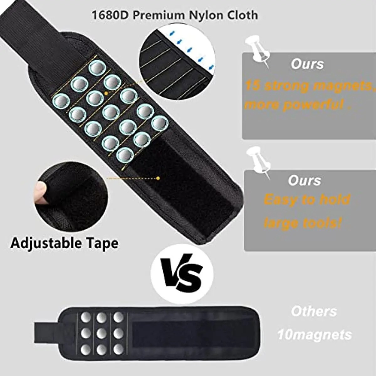 Pulsera Magnética Portaherramientas Ideal para Trabajos en Altura