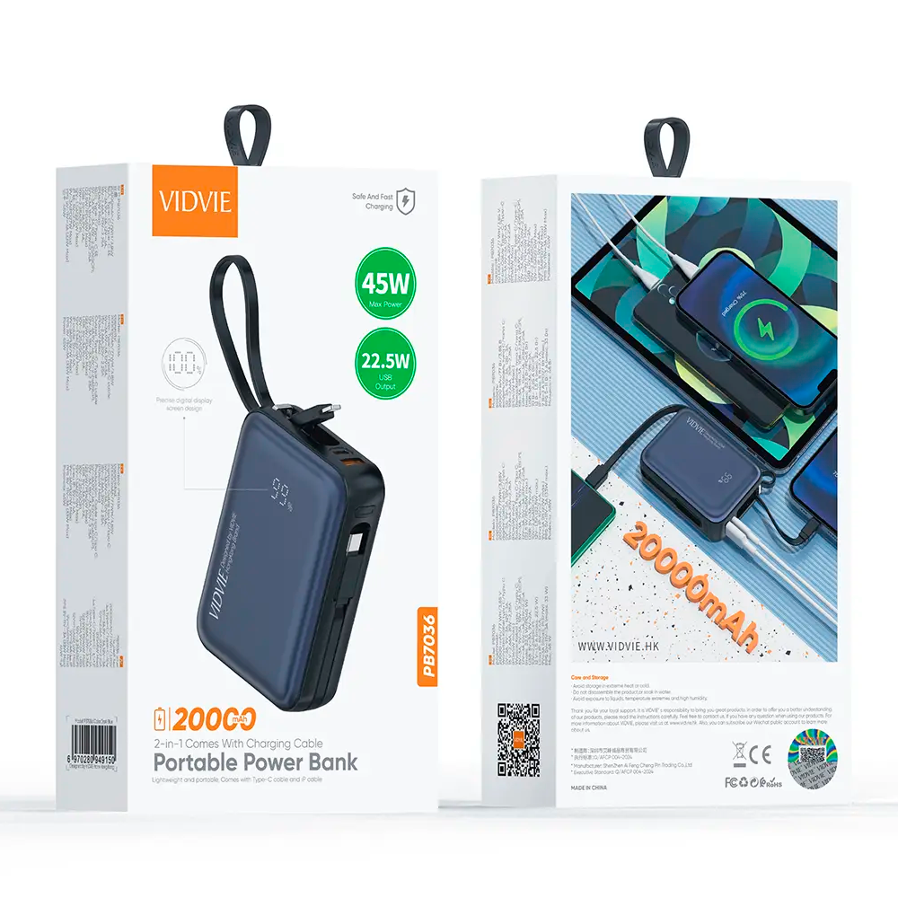 Batería Externa 20000 mAh 45W