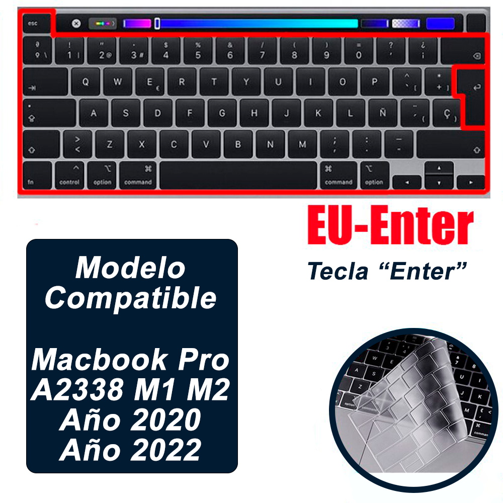 Protector de Teclado para MacBook Pro A2338 EU y US