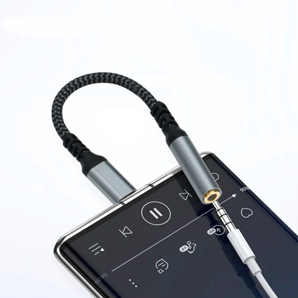 Adaptador de Audífono USB-C a Audio Jack 3.5 mm