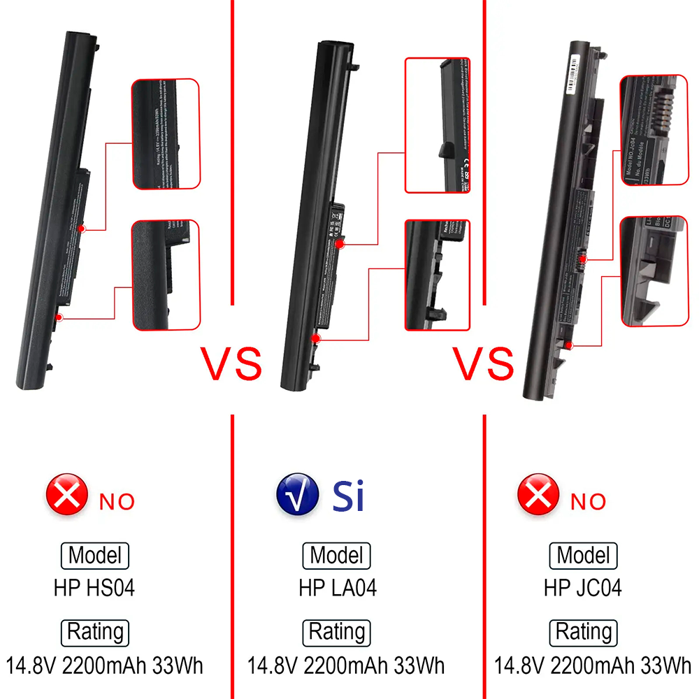 Batería para Notebook HP Pavilion F3B96AA LA04 14.8V 33Wh