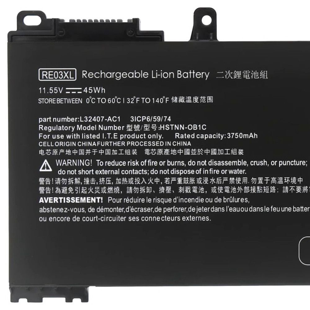 Batería para Notebook HP Probook RE03XL 11.55V 45Wh