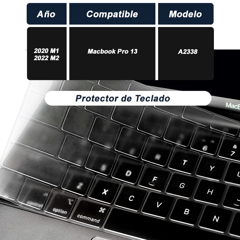 Carcasa para MacBook Air M1 A2337 + Protector Teclado Español