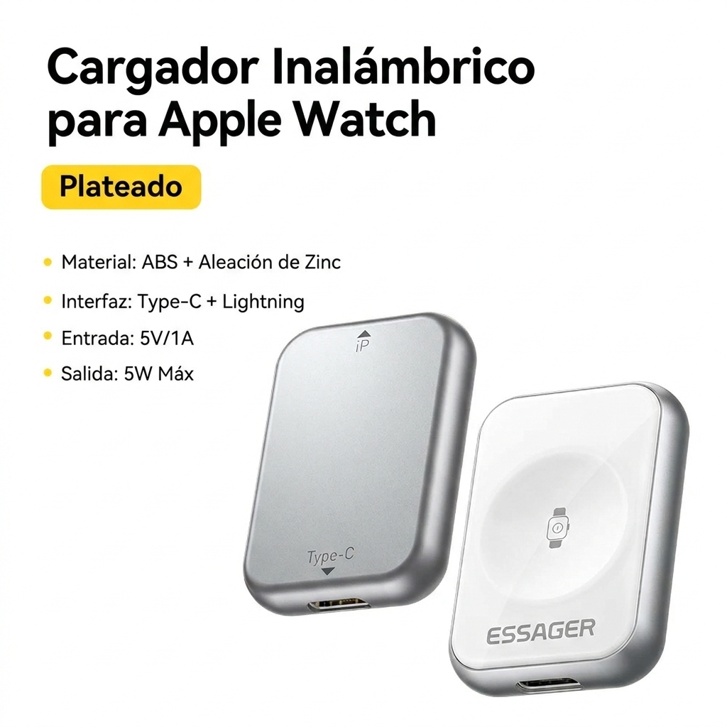 Cargador para Apple Watch Magnético Dual USB-C Series 11-2