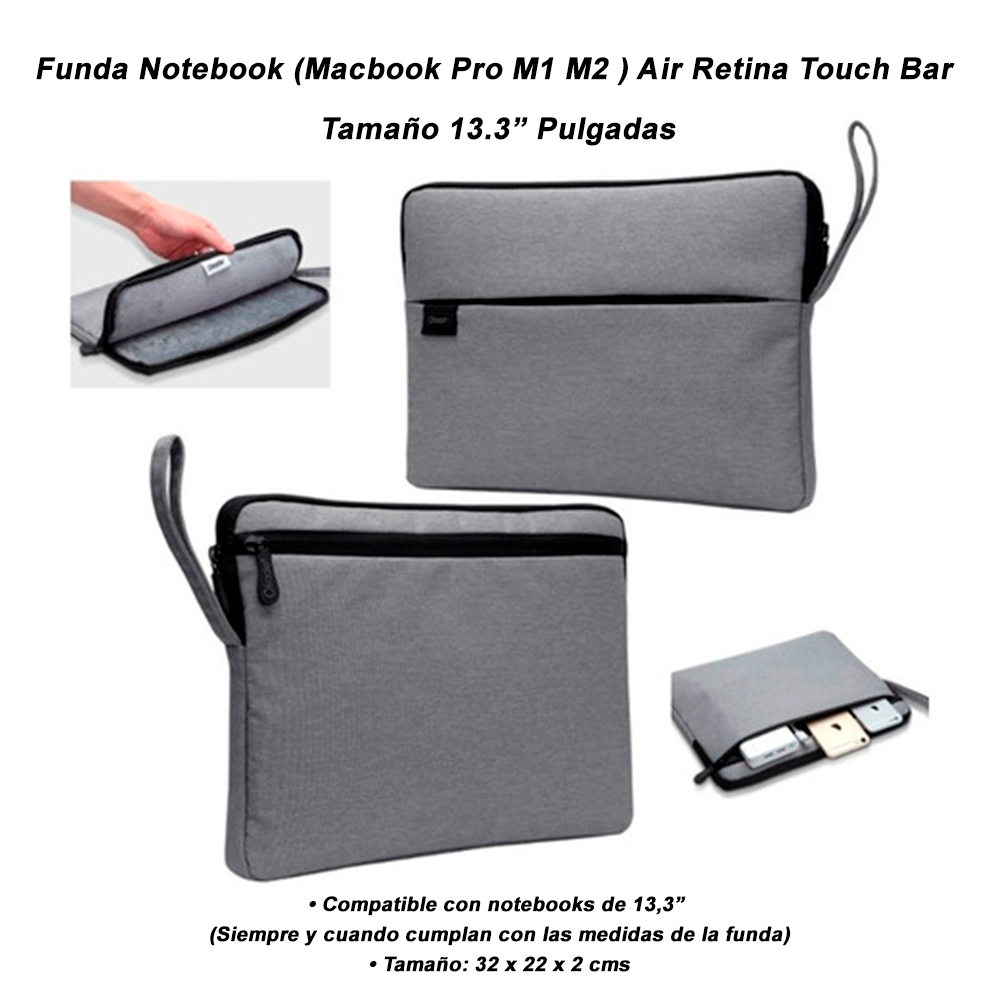 Funda para Notebook MacBook Hasta 13.6" pulgadas
