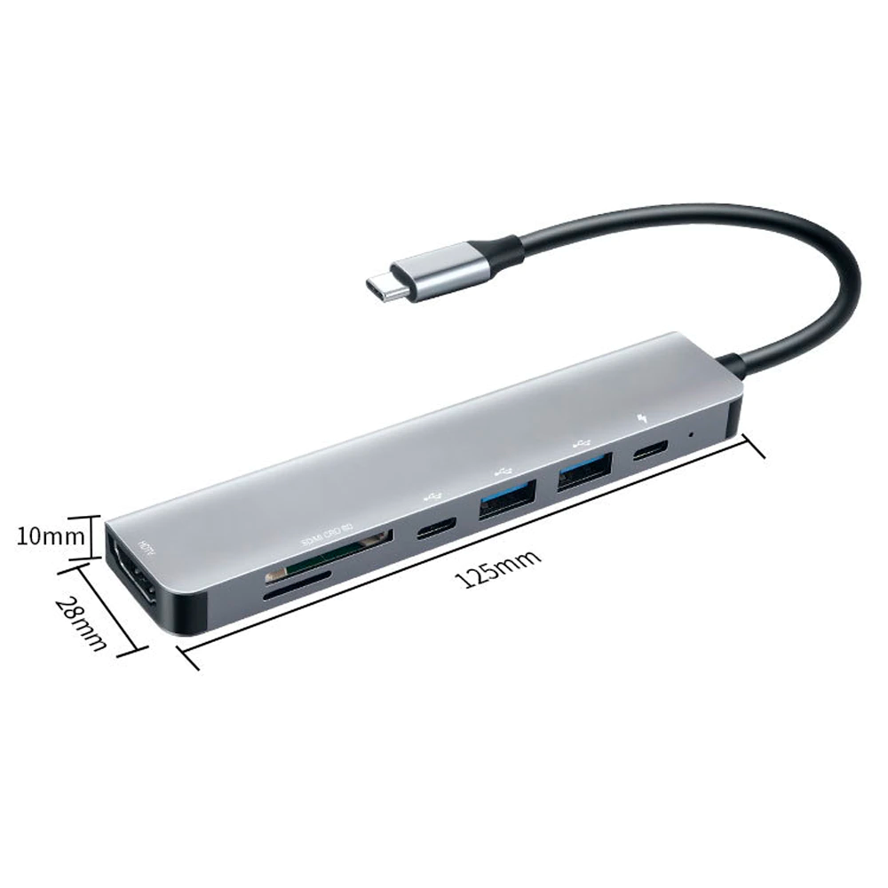 HUB Adaptador USB-C 7 en 1 para Mac MacBook Windows