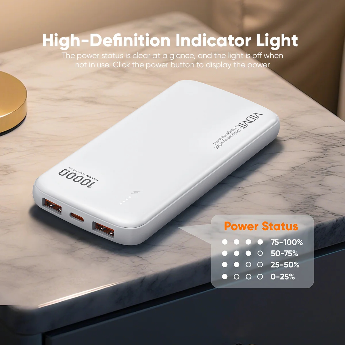 Batería Externa 10000 mAh 10W Cargador Portátil
