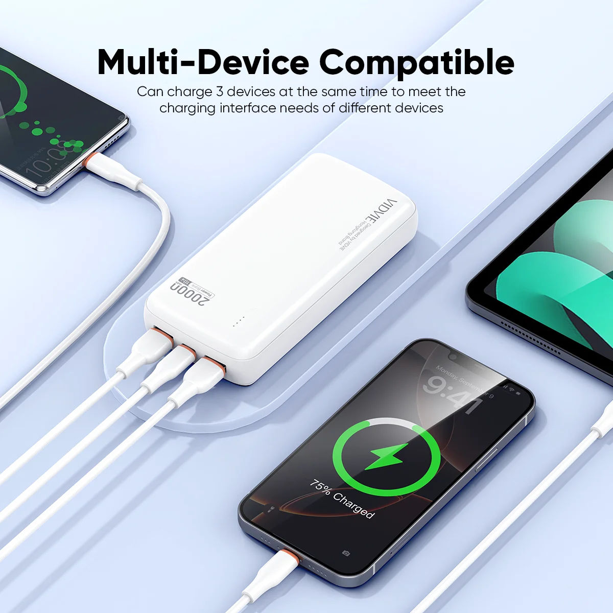 Batería Externa 20000 mAh 10W Cargador Portátil