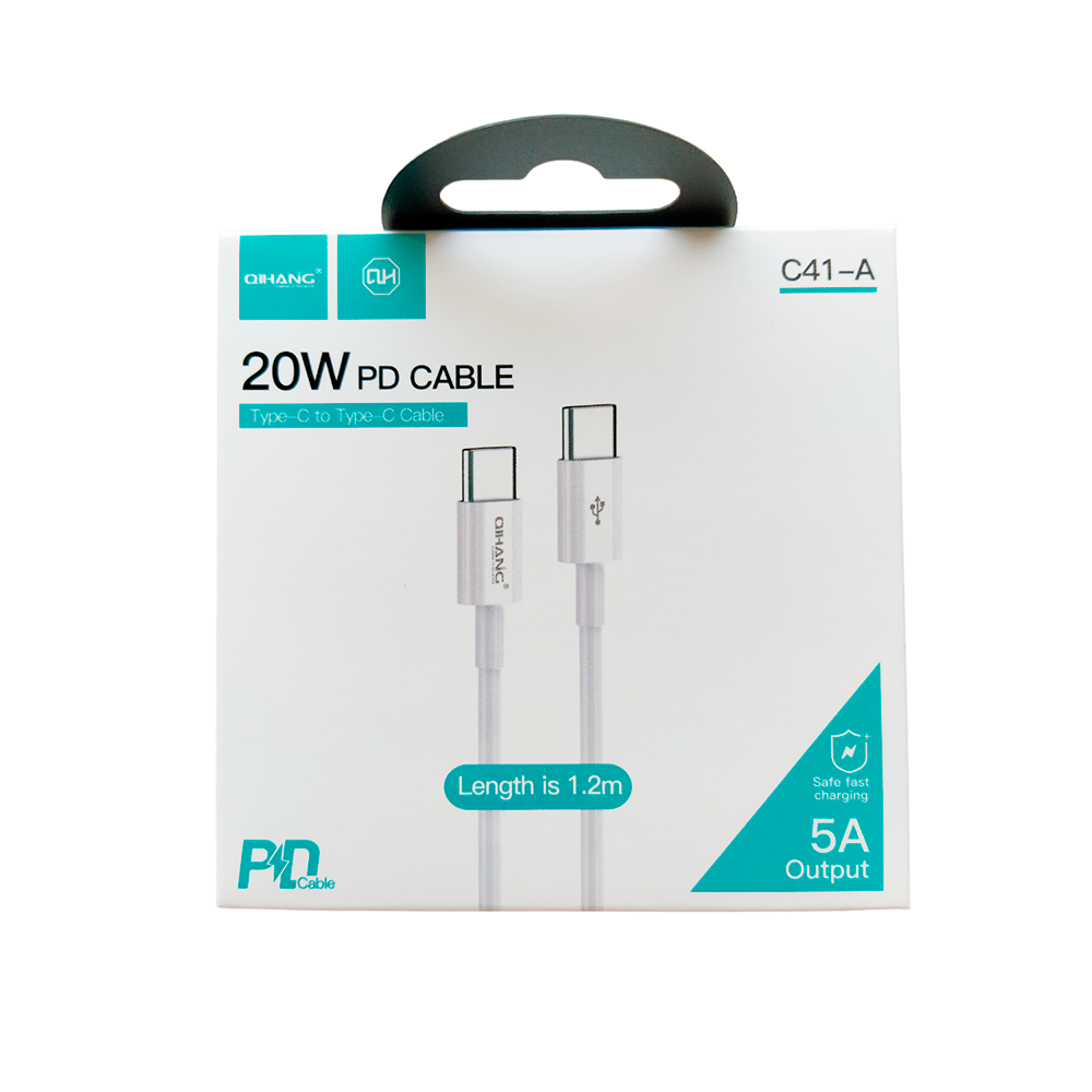 Cable USB-C a USB-C 20W Carga Rápida Pd Qihang