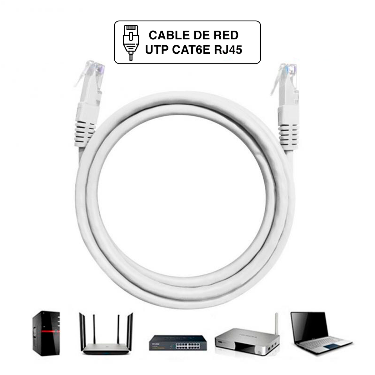 Cable de Red RJ45 Cat6e 20 Metros 4par 23awg Interior Armado