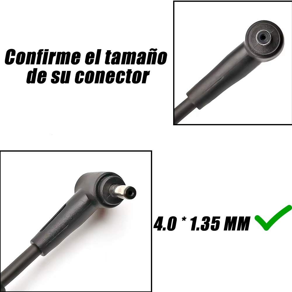 Cargador Notebook para Asus 19V 3.42A 65W Plug 4.0x1.35mm