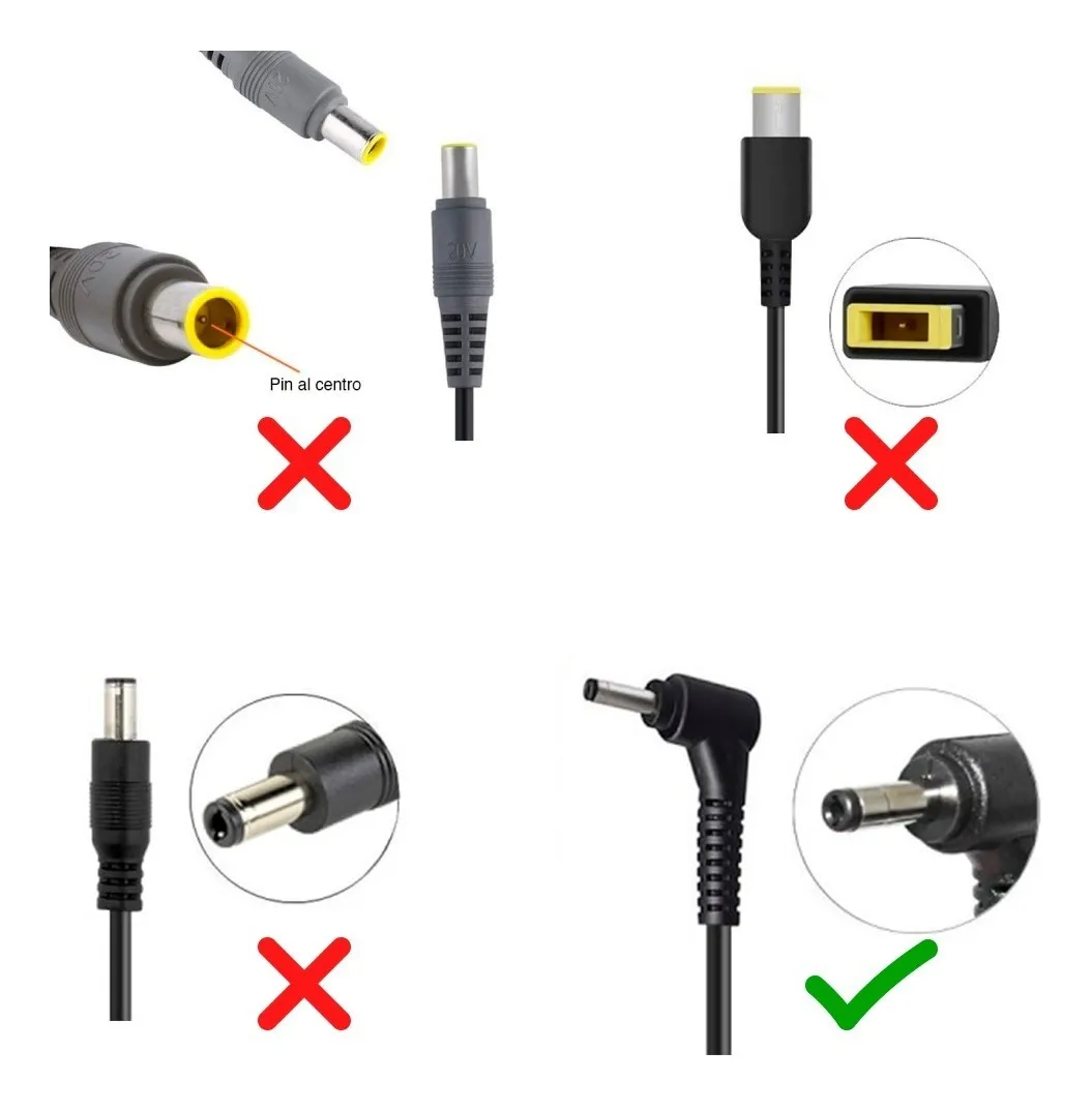 Cargador Notebook para Lenovo Ideapad 20V 3.25A 65W Plug 4.0x1.7mm yoga