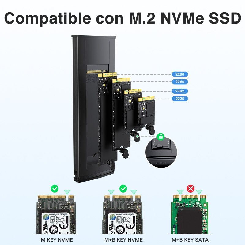 Case Cofre Adaptador de Disco Duro M.2 M2 Nvme Pcie SSD