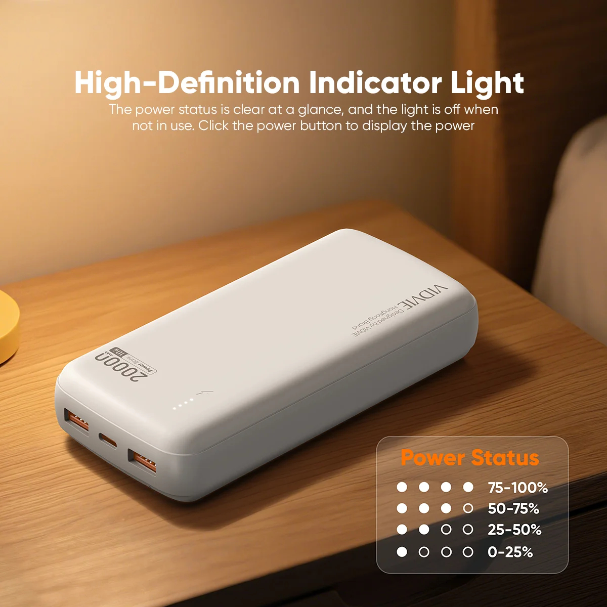 Batería Externa 20000 mAh 10W Cargador Portátil