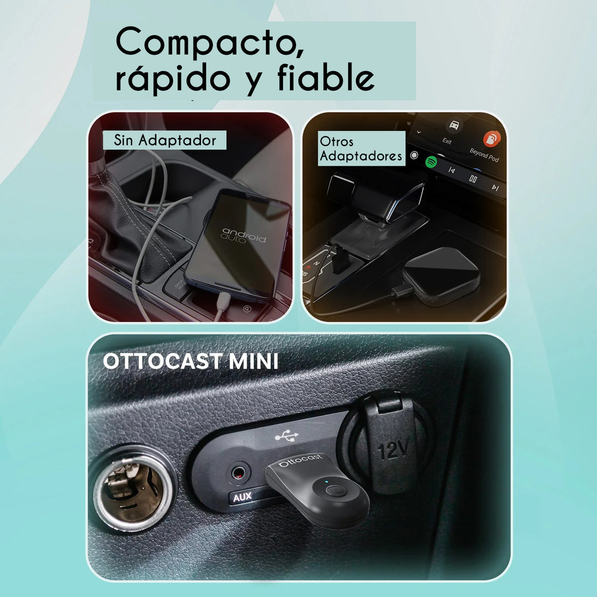 Adaptador Inalámbrico 2 en 1 USB Carplay Android Auto Wifi