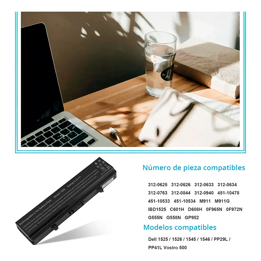 Batería para Notebook Dell Inspiron GW240 RN873 M911G 11.1V 49Wh