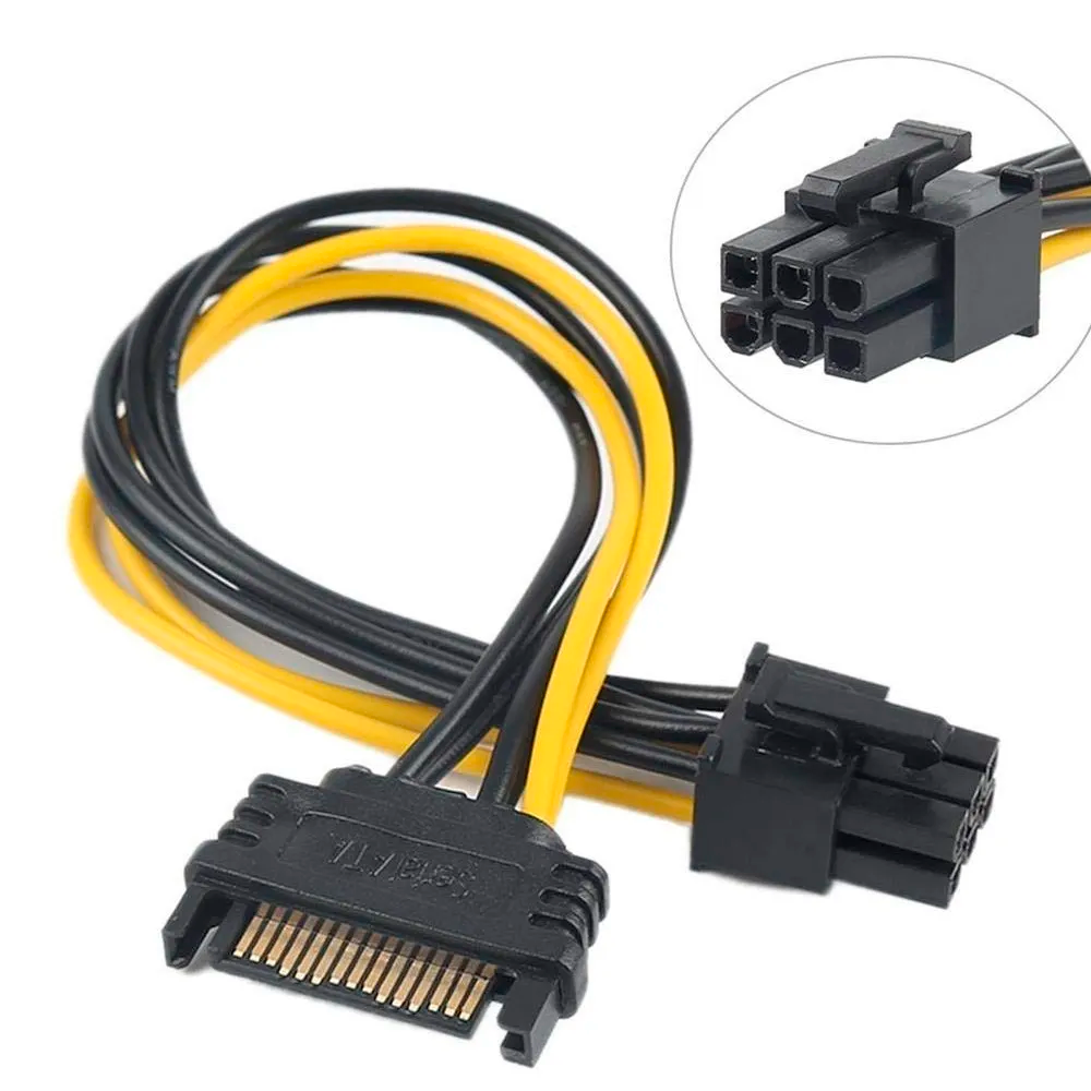 Cable Poder Sata 15pin a 6 Pin Pci Express Video
