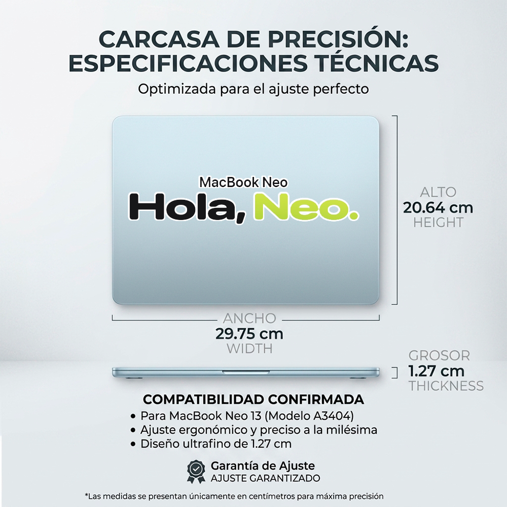 Carcasa Para Macbook Neo 2026 A3404 A18 + Protector Teclado