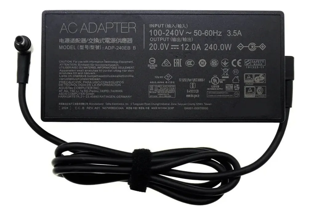 Cargador Notebook para Asus 20V 12A 240W Plug 6.0x3.7mm