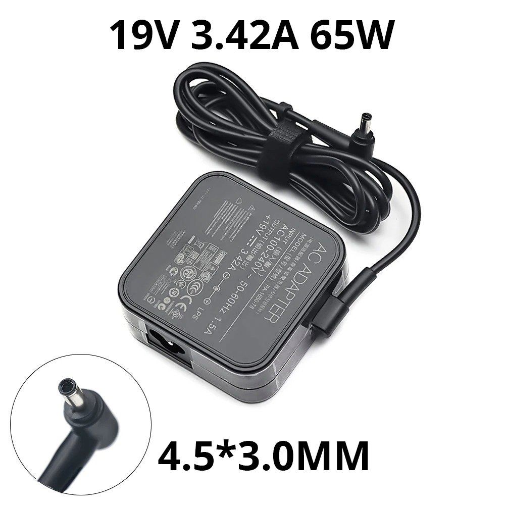 Cargador Notebook para Asus 19V 3.42A 65W Plug 4.5x3.0mm