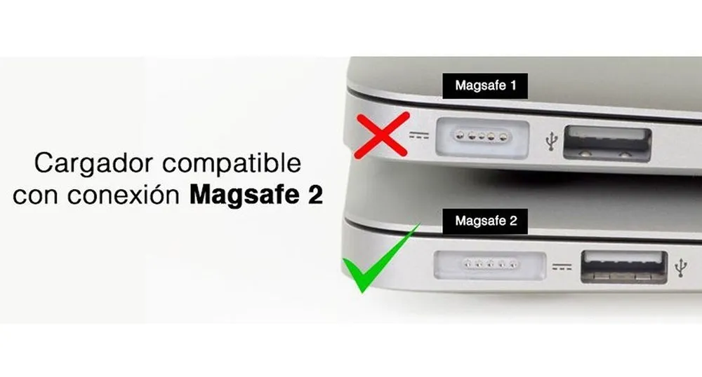 Cargador para MacBook Air 45W Conector tipo T Magsafe 2