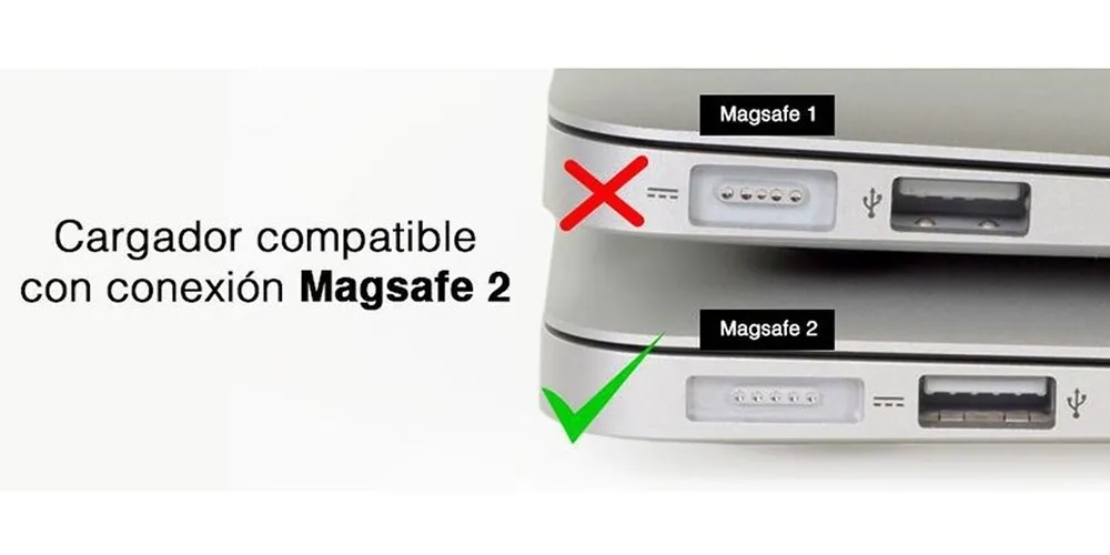 Cargador para MacBook Pro / Air 60W Conector tipo T Magsafe 2