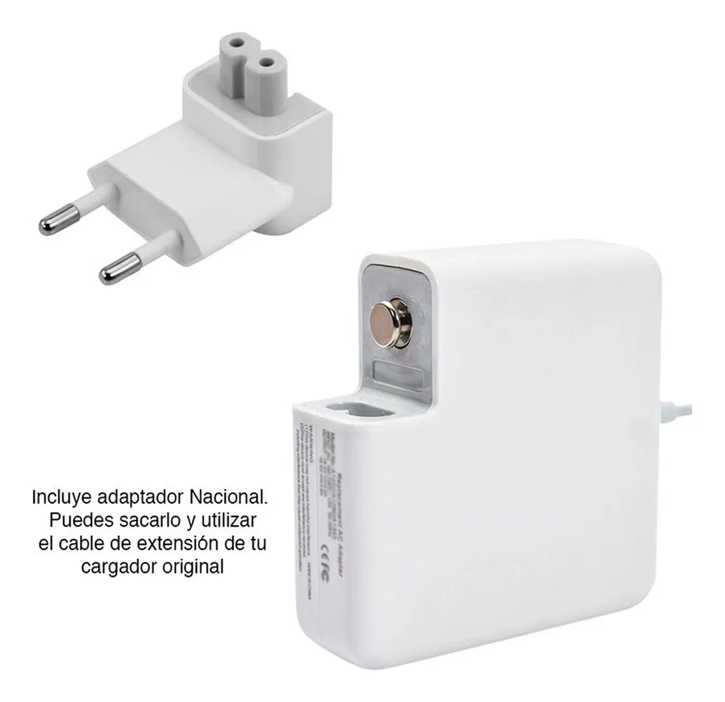 Cargador para MacBook Pro / Air 85W Conector tipo T Magsafe 2