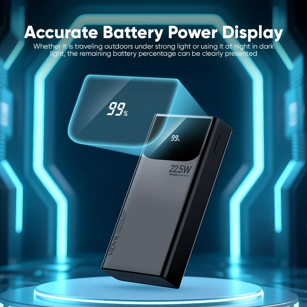 Batería Externa 20000 mAh Carga Rápida 22.5W
