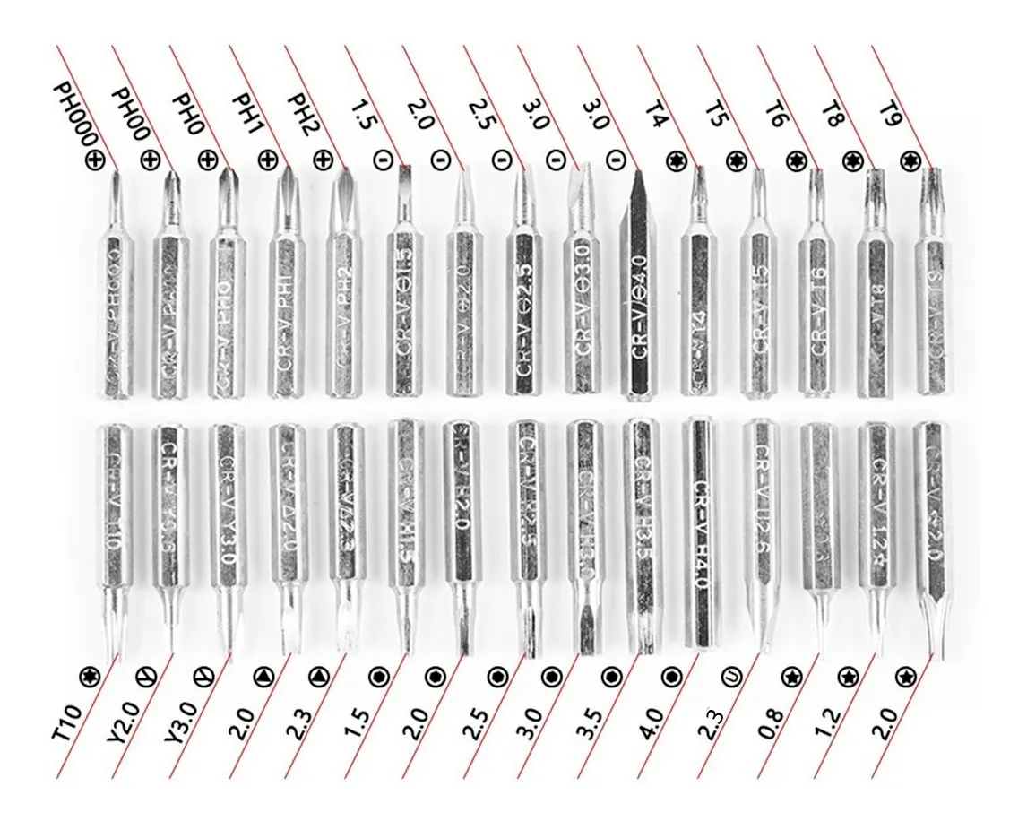 Set Kit Juego destornillador Precision 32 Piezas