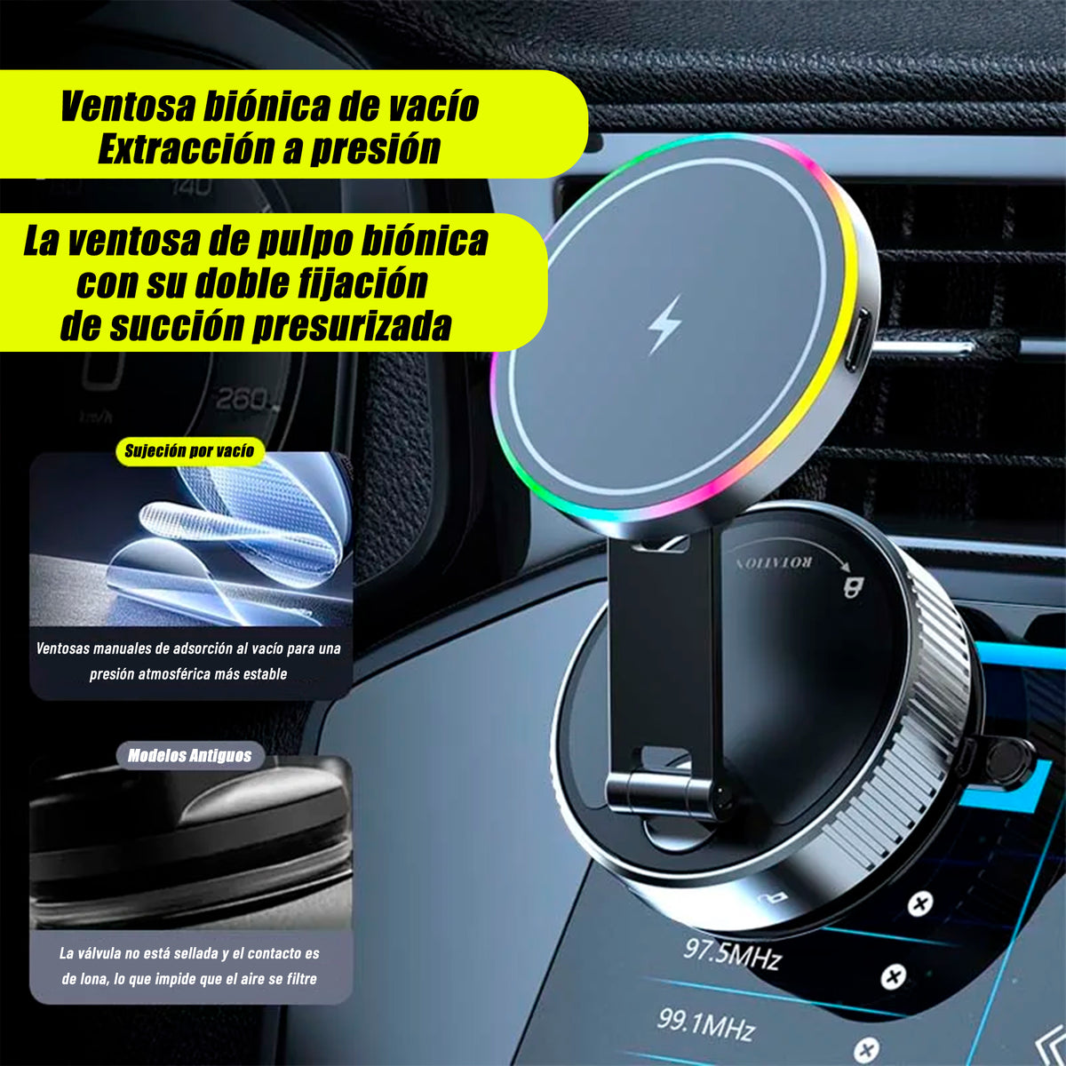 Cargador Inalámbrico Magnético 15W Plegable para Iphone