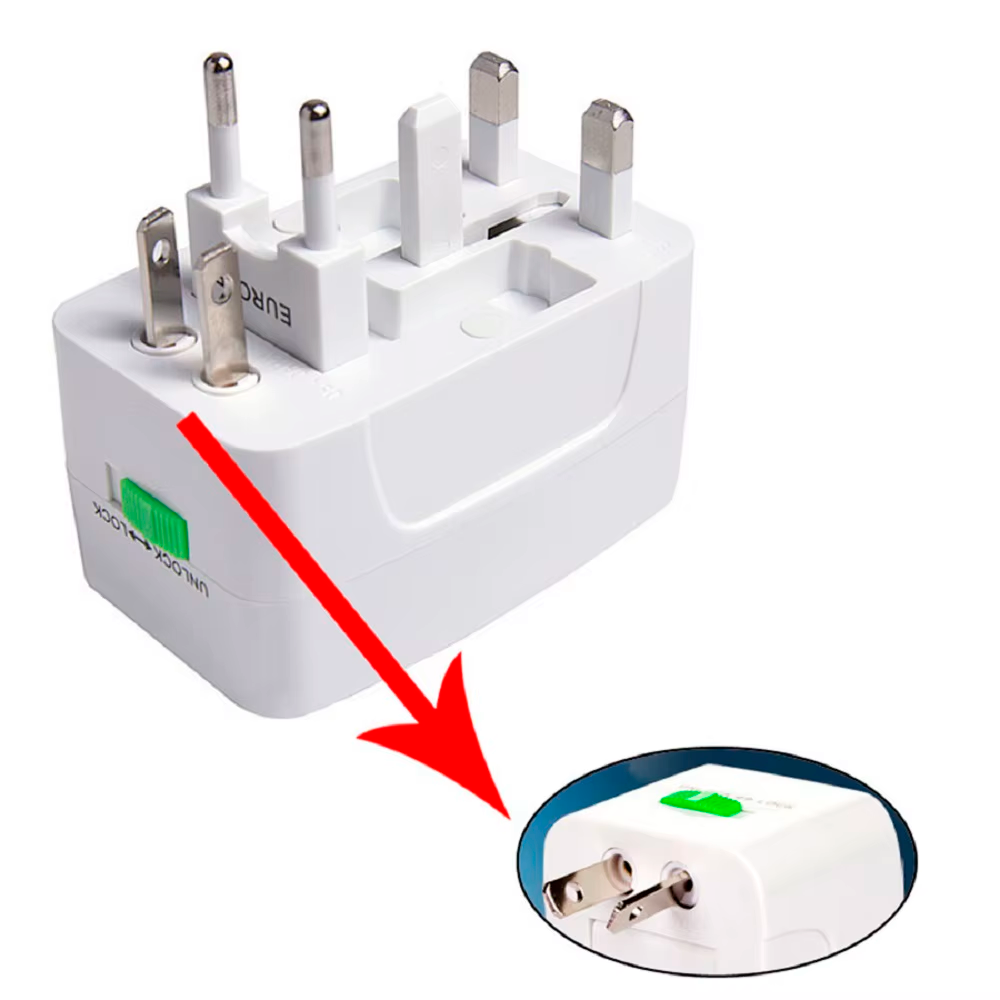 Adaptador Enchufe Universal Viajero Europeo Americano