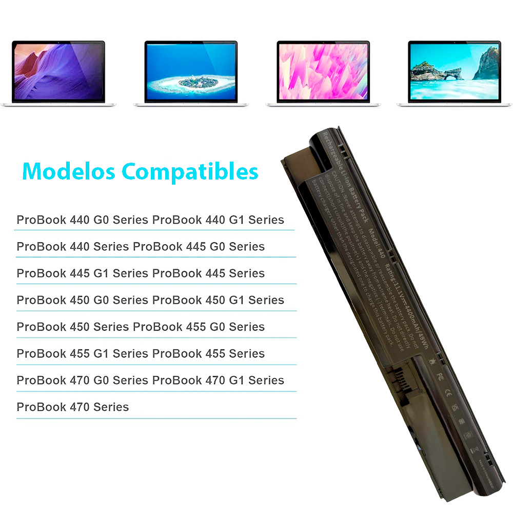 Batería para Notebook HP Probook 440 FP06 FP09 10.8V 49Wh