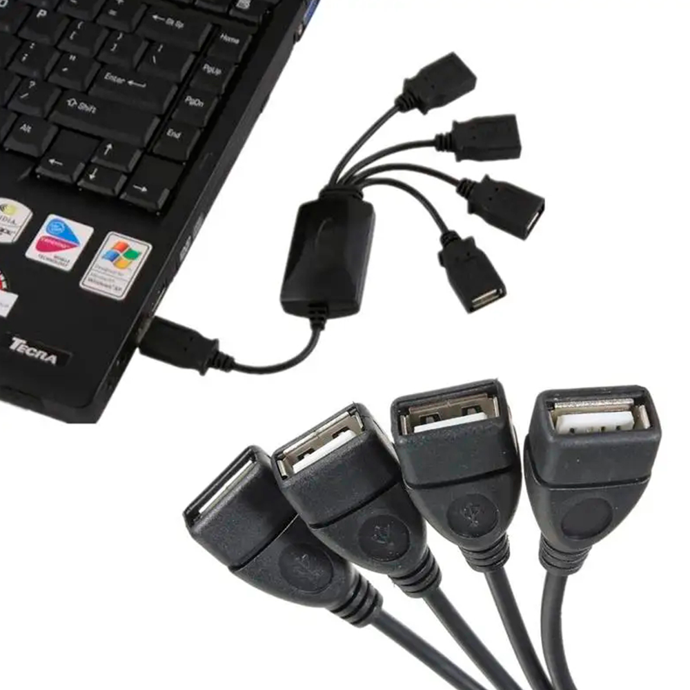 Hub Splitter Cable Adaptador USB a 4 Puertos USB 480mbps Pulpo