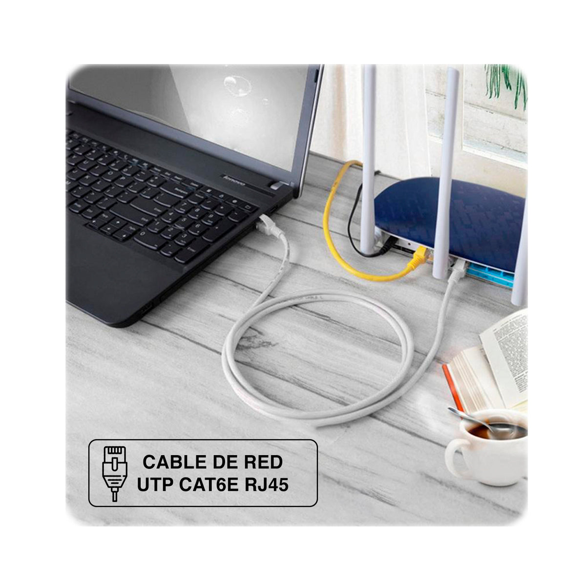 Cable de Red RJ45 Cat6e 20 Metros 4par 23awg Interior Armado