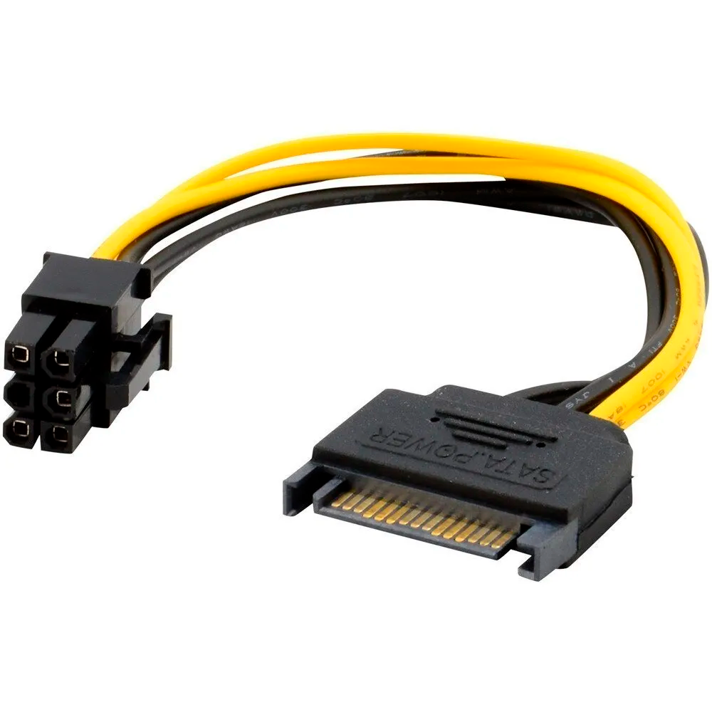 Cable Poder Sata 15pin a 6 Pin Pci Express Video
