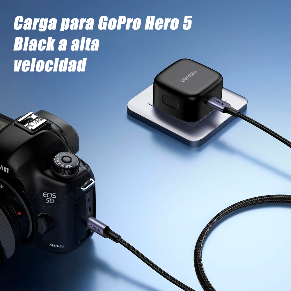 Cable Ugreen USB-C a USB-C 100W 5A Carga para iPhone MacBook iPad de 1m