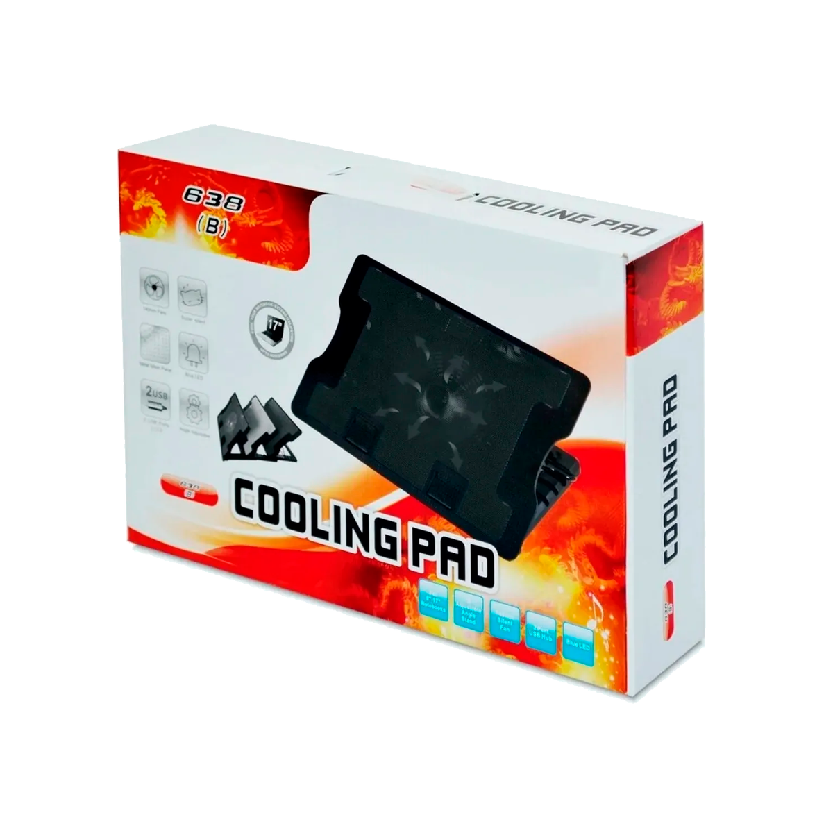 Base enfriadora Plegable Refrigerante para Notebook Cooler 1 Ventilador