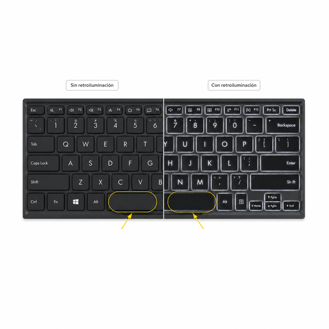 Confirma si tu Teclado Tiene Retroiluminación
