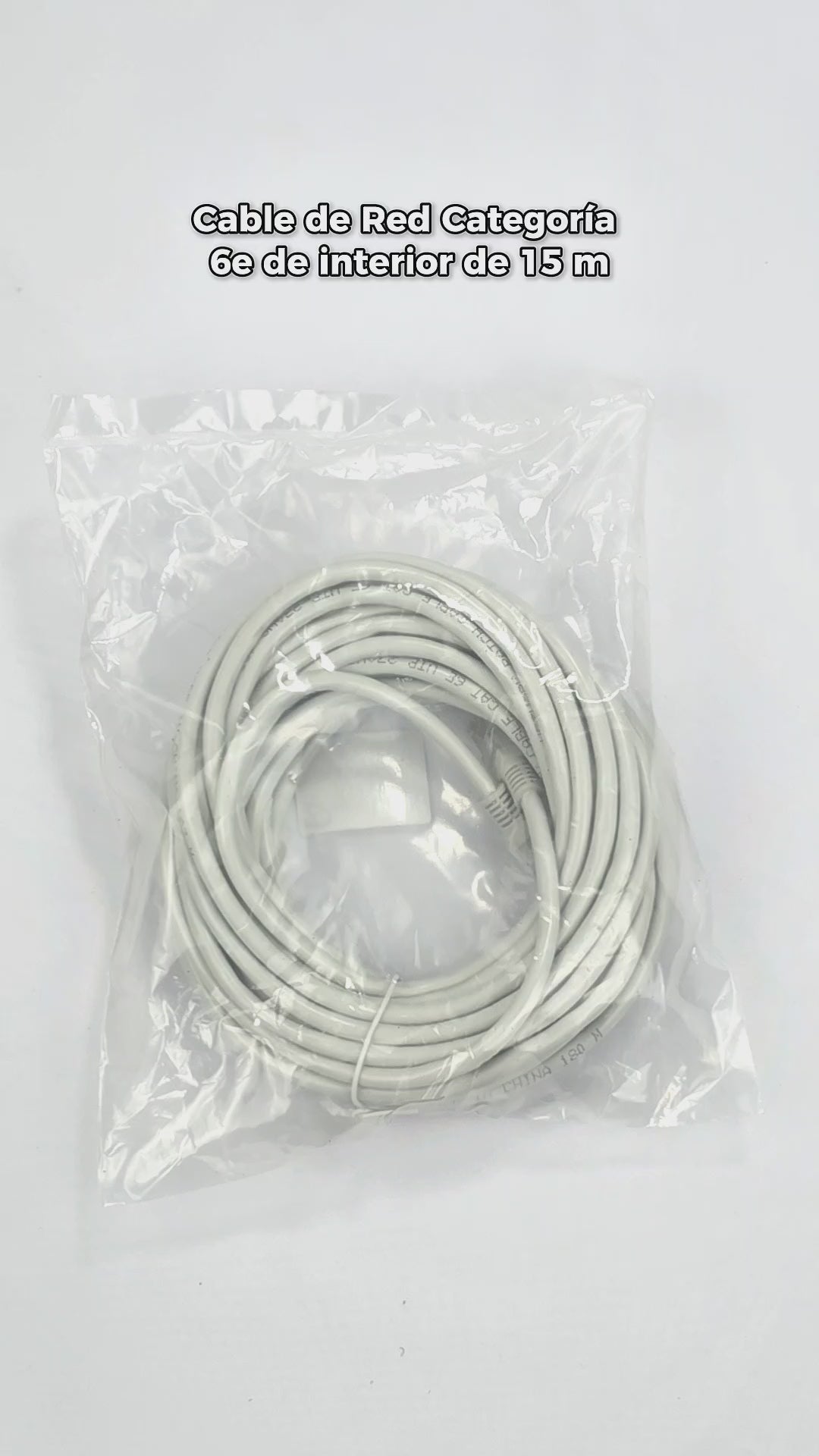 Cargar vídeo: Cable de Red Cat-6 15 metros CAB-RED-15-MT