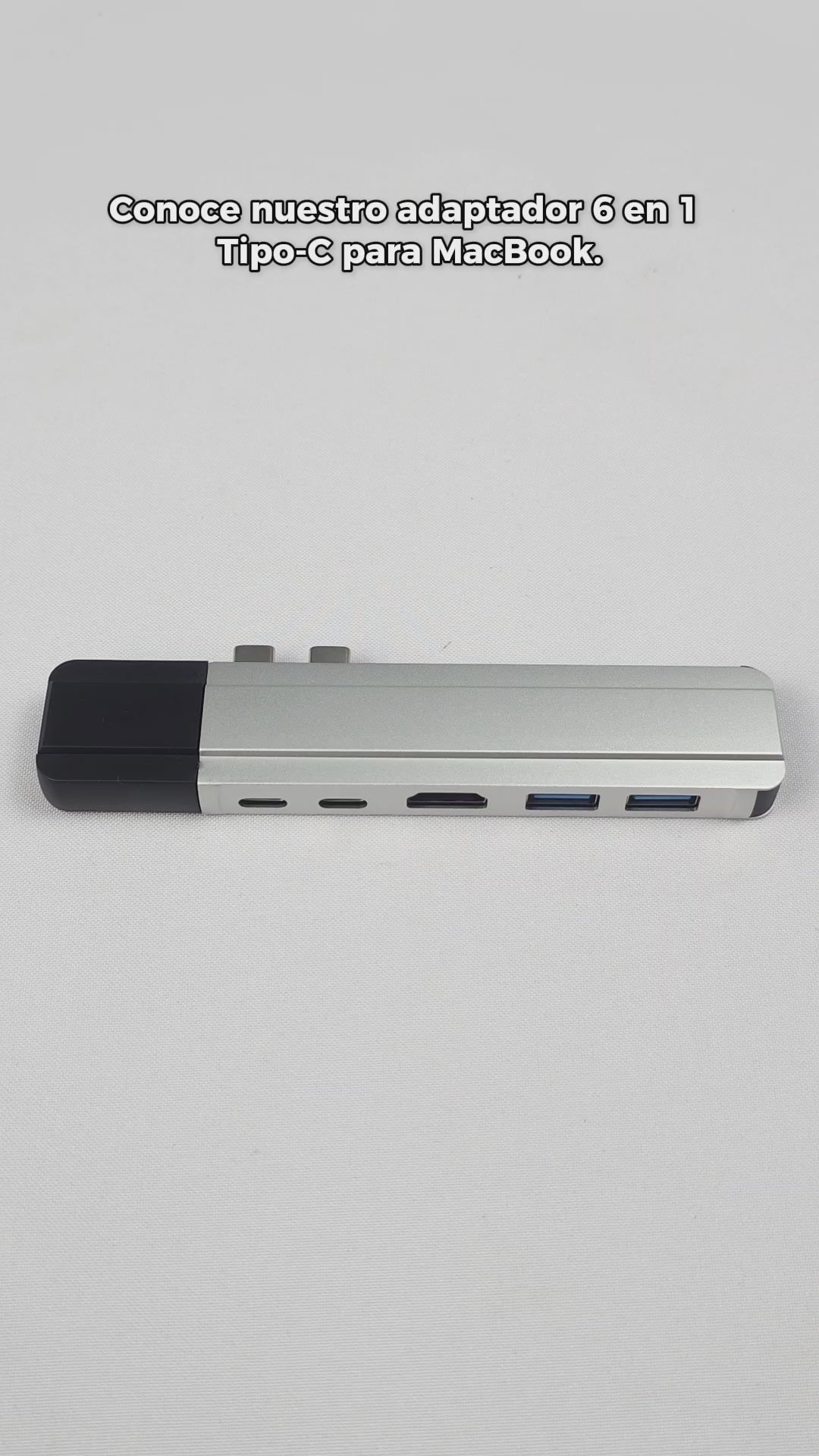 Cargar vídeo: HUB Adaptador 6 En 1 Tipo-c Macbook Pro air M1 HUB-MA-6EN1