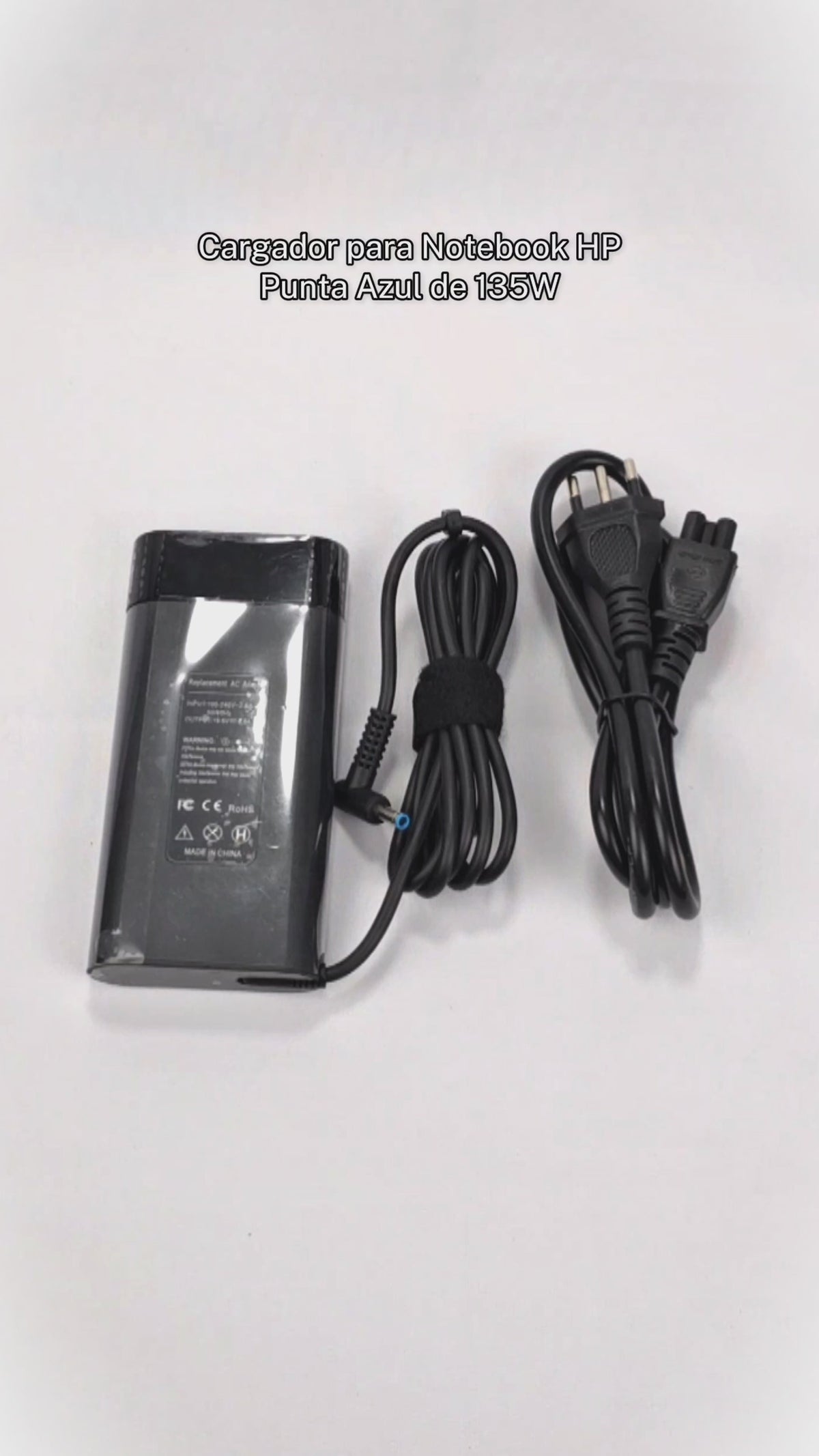 Cargar vídeo: Cargador HP Punta Azul 135W CAR-H-135W-PAZ