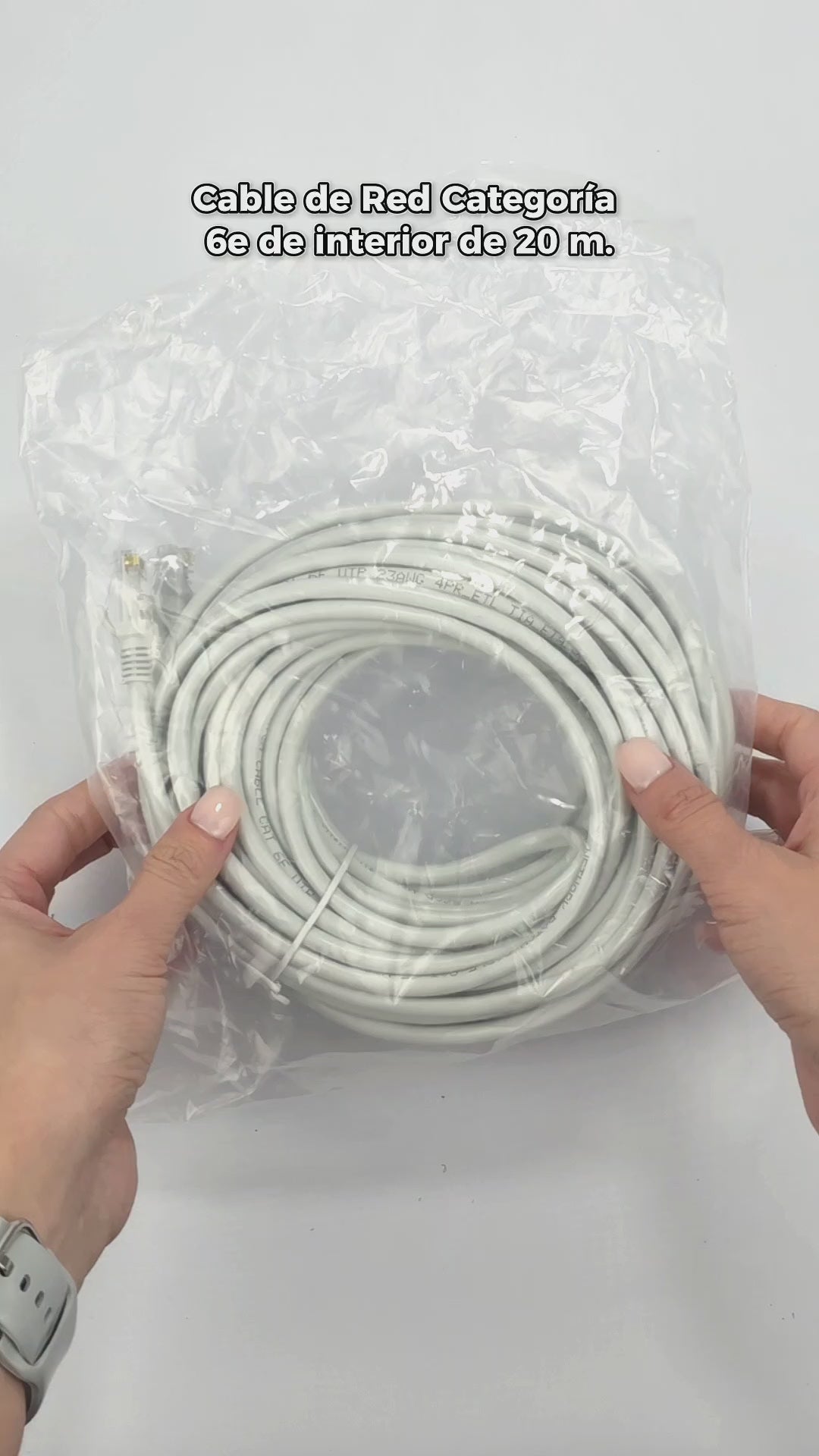 Cargar vídeo: Cable de Red Cat-6 20 metros CAB-RED-20-MT